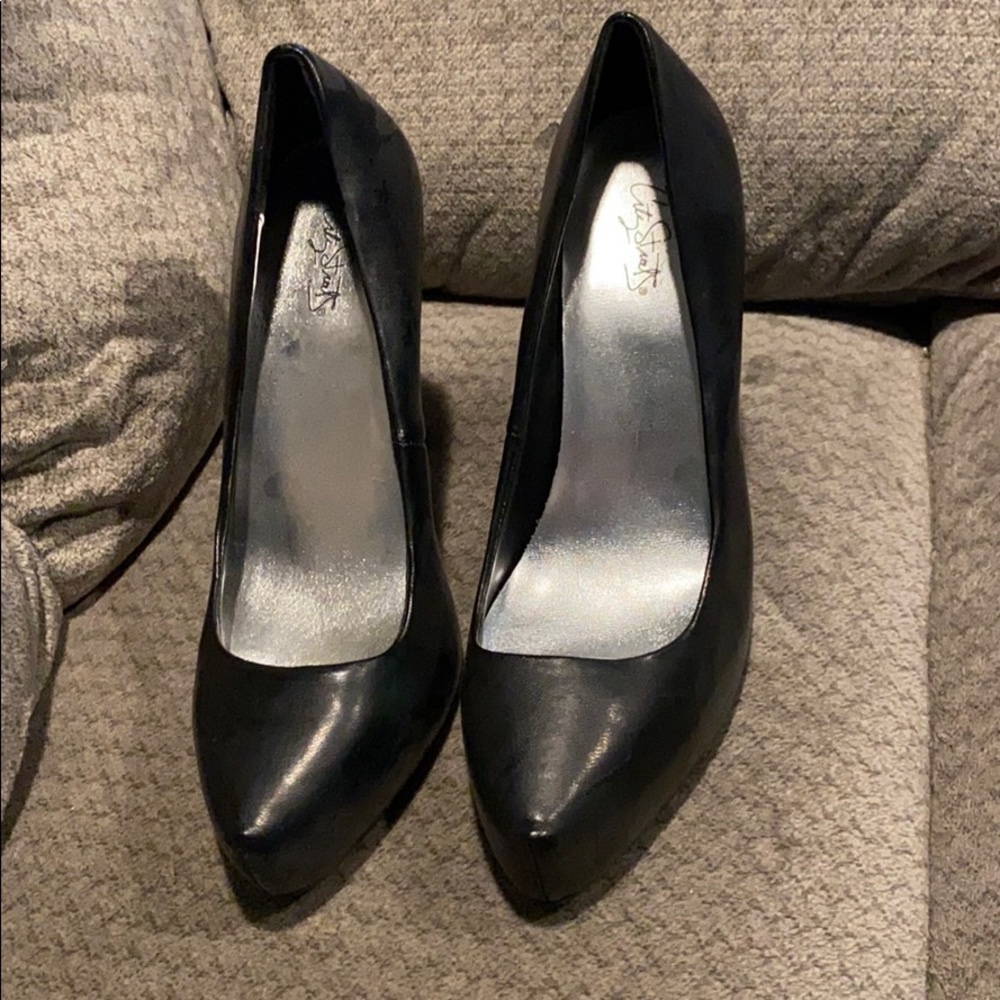 High heeled shoes